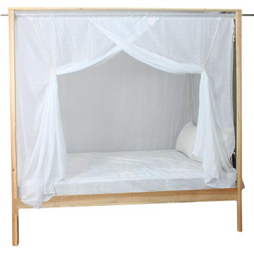 蚊帳 傳統蚊帳 老式蚊帳 綁繩蚊帳 棉紗蚊帳雙線加密加厚老式款傳統單門防塵穿竹桿綁繩學生宿舍家用【MJ21557】