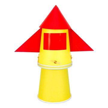 「雙成教具」科學實驗diy紙杯火箭科技小製作橡皮筋彈性勢能兒童手工發明套裝