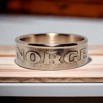 挪威錢幣戒指 5 ore 1952-1957, 挪威錢幣戒指 男款, 挪威男戒