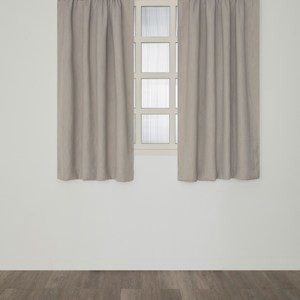 查莉三明治遮光織紋落地窗簾270x230cm 卵石灰