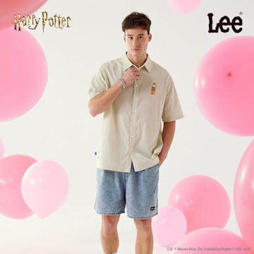 Harry Potter Collection Lee 男女款 牛仔短褲 眼鏡刺繡