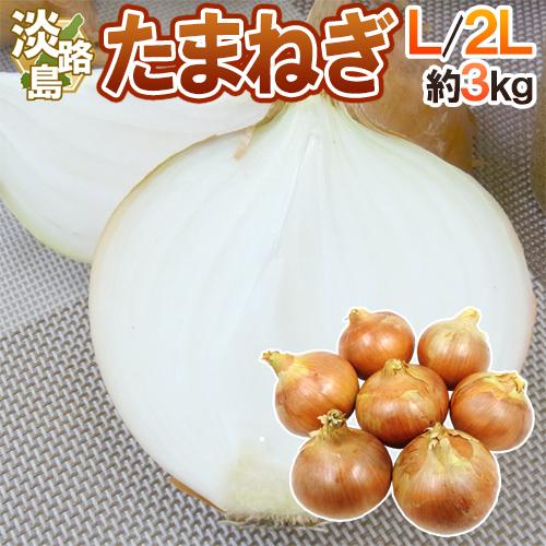 淡路島 ”たまねぎ” 秀品 L 2L 約3kg《2セット購入で4kgおまけ→10kgでお届け♪》 送料無料