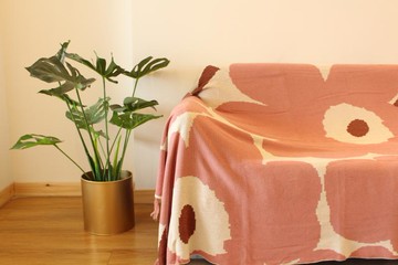 北歐ins全棉針織毯子純棉蓋毯沙發裝飾夏午睡披肩休閑毯萬能蓋巾