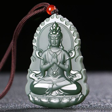 玉墜 天然和田玉觀音吊墜青玉觀音掛件清水玉牌玉墜男女款玉佩