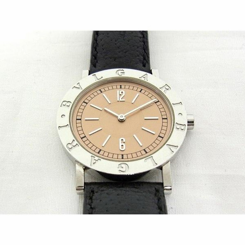 ブルガリ BB33SL ブルガリブルガリ サーモンピンク文字盤 クオーツ  