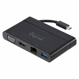 プリンストン USB Type-C対応ドッキングステーションミニ VGA HDMI LAN USB3.0 TypeA各1ポート搭載 4K対応 PUD-CDOCM