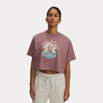 UA 女 Outdoor Graphic 短版T-shirt-熱銷商品