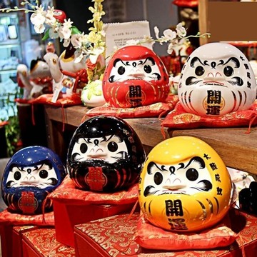 晴晴媽咪推薦❤達摩 招財 存錢筒 開運 擺件 開店送禮 開業禮品 撲滿存錢筒 陶瓷必勝小達摩 祈福存錢筒吉貓堂日式陶瓷達