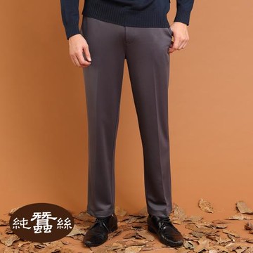 【岱妮蠶絲】基本百搭紳士男休閒西裝長褲-鐵灰(MMP4CP01)