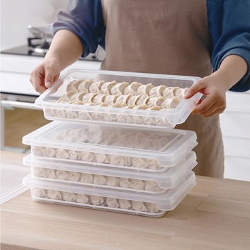 可疊式冰箱水餃/麵點冷藏冷凍保鮮盒-3入 單一規格