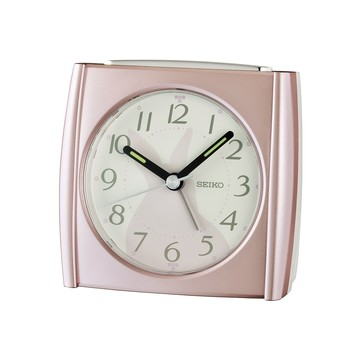 SEIKO SEIKO 精工 可愛動物小兔 靜音滑動式秒針嗶嗶鬧鐘 QHE209P