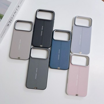 皮革手機殼 金屬鏡頭框 磁吸 防摔   適用於 蘋果 iPhone 17 16 15 14 13 Pro Max 手機殼