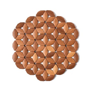 10個裝大號24cm砂鍋墊 加厚楠竹隔熱墊飯店用魚盤墊家用防燙餐墊