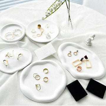 石膏展示托盤 多款式 托台 盤子 收納 展示台 飾品 美食 擺拍 拍照道具 網拍【BlueCat】【RI3074】