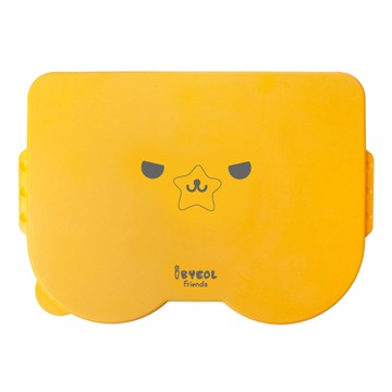 Aibyeol Friends 幼兒便當餐盤  1套  黃色  餐盤 + 蓋子