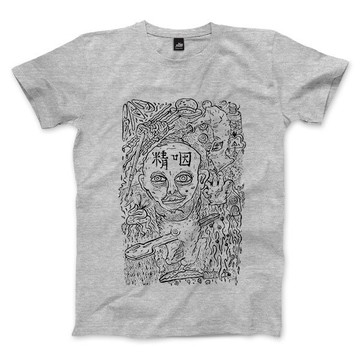 精咽 - 深麻灰 - 中性版T恤