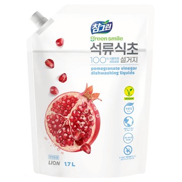 LION 獅王 Chamgreen 紅石榴醋洗碗精補充包  1.7L  1包