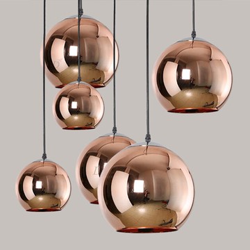 【威森家居】北歐 電鍍玻璃圓球吊燈 現貨實木鐵藝工業風現代簡約復古吸頂燈壁燈大廳客廳臥室燈具設計師檯燈 L180475