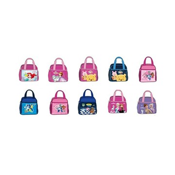 ~雪黛屋~餐袋美人魚.維尼.公主.波力.冰雪防水尼龍布手提水瓶外袋KJ1750