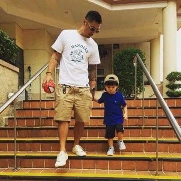 HANDIAN兔年大吉純棉基礎短袖男寬松休閑內搭白色圓領T恤情侶體恤