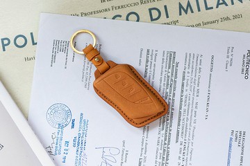 LEXUS凌志汽車植鞣皮燙金鑰匙套/三鍵/UX