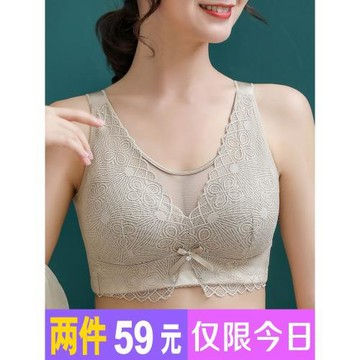 大胸顯小文胸大碼內衣女胖mm無鋼圈薄款收副乳全罩杯防走光抹胸罩