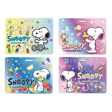 史努比SNOOPY 繽紛系列 橫式雙層證件套(隨機出貨)