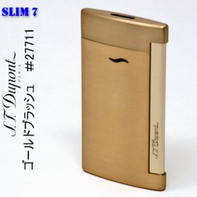 【送料無料】デュポン スリム7 S.T.Dupont 電子ガスターボライター ゴールドブラッシュ Slim 7 トーチフレーム 