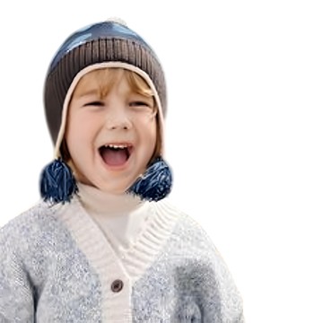 KOCOTREE 石墨烯點點毛線帽 L 點點藍 - 寶寶保暖時尚