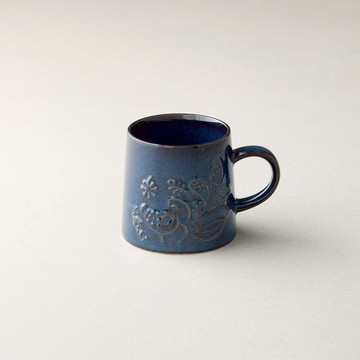 日本美濃燒 - 飛鳥馬克杯(240 ml) - 兩款任選 樺木白