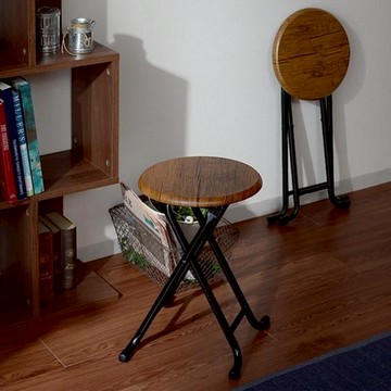 古木調復古風格折合椅凳 YL-NK033  深胡桃  2個