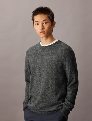 Calvin Klein 輕盈羊駝毛混紡圓領毛衣