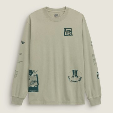 Scatter Mind 灰綠色長袖T恤