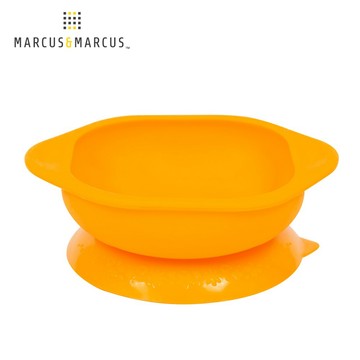 【MARCUS&MARCUS】動物樂園矽膠防漏幼兒學習吸盤碗(黃長頸鹿)