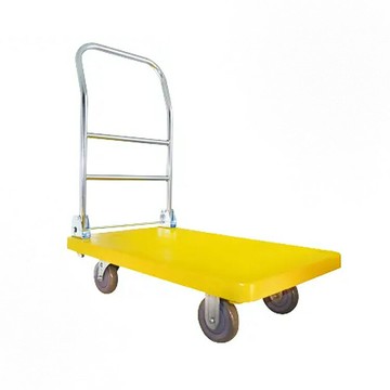 得貹 塑鋼平板車(黃) 500x810mm 附4吋W全效輪 台灣製 /台【CUBE卡最高10%回饋】