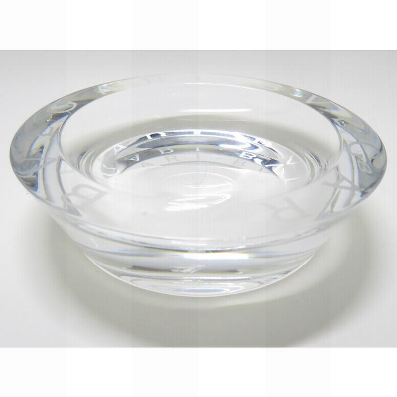 ブルガリ ガラス灰皿 BVLGARI ブルガリ ガラス 灰皿 円型 20cm(ラージ