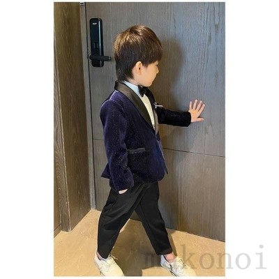 子供スーツ 礼服 かっこいい スーツ 男の子 ピアノ発表会 長袖 蝶