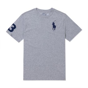 Polo Ralph Lauren RL 熱銷刺繡大馬素面短袖T恤 上衣(青年款)-灰色