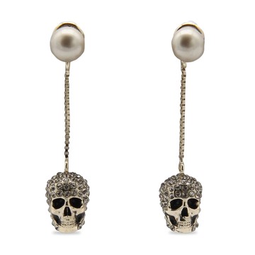 Alexander Mcqueen - Gold-tone Brass Skull Earrings