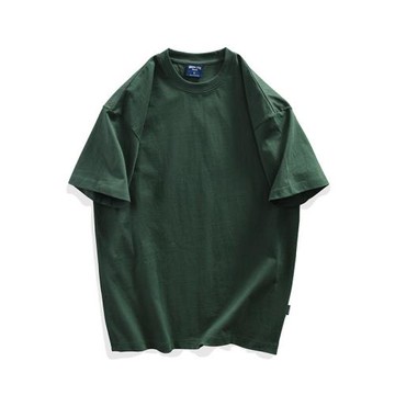 潮牌寬松男休閑落肩T恤重磅高支高密全棉短袖大碼日系夏季百搭INS