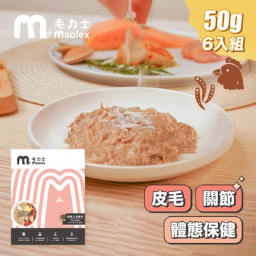 貓咪餐包50g 昆布魩仔魚燉雞(肉絲)6入