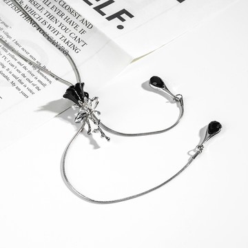 銀星直墜項鍊(J061L8U01DE) - JUJURY