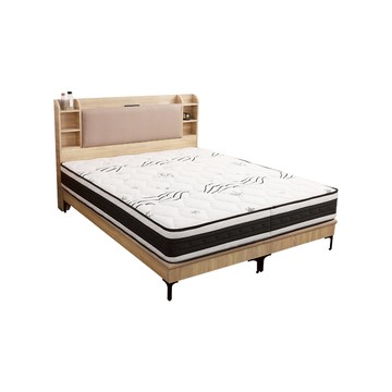 【本木】海爾 貓抓皮臥室三件組-雙大6尺 梅爾獨立筒床墊+床頭+暮春架高底梧桐