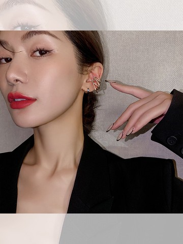 ins嘻哈風耳夾無耳洞女個性鏤空愛心耳骨夾韓國氣質網紅耳環耳飾