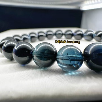 藍碧璽 8mm 頂級大克拉 寶石手鍊 純天然罕見 高品質 藍碧璽 藍綠碧璽 碧璽 tourmaline🌠三新水晶🌠