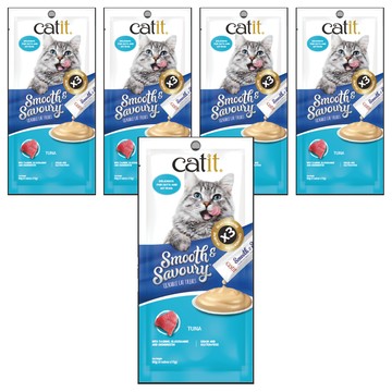 catit 嘿卡堤 鮮溜肉泥 鮪魚 5包 貓咪零食  60g