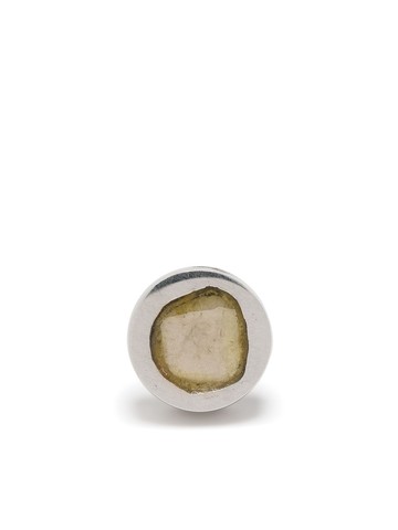 Parts of Four - diamond-encrusted single earring - women - Diamond/Oxidised Sterling Silver - One Size