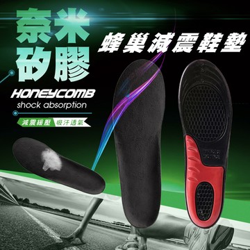 奈米矽膠蜂巢減震鞋墊(8雙組)