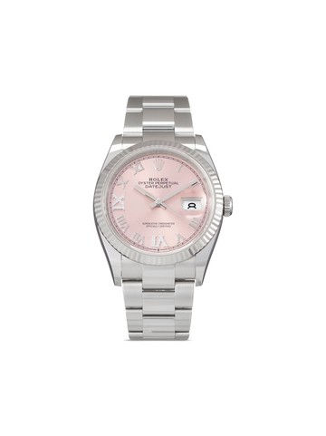 Rolex - 2023 unworn Datejust 36mm - unisex - 18kt White Gold/stainless steel - One Size - Pink