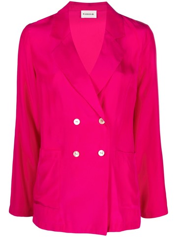 P.A.R.O.S.H. - Giacca double-breasted blazer - women - Silk - XS - Pink